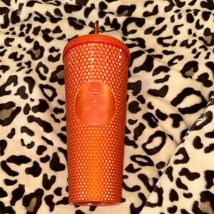 Starbucks Vibrant Orange Textured Tumbler